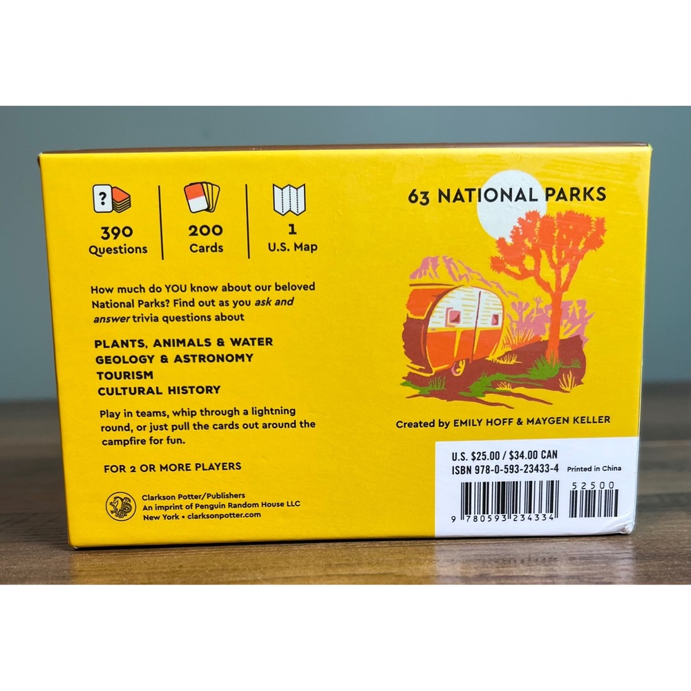 National Parks Trivia Card Game 390 Questions 200 Cards Emily Hoff Maygen Keller - Picture 2 of 5